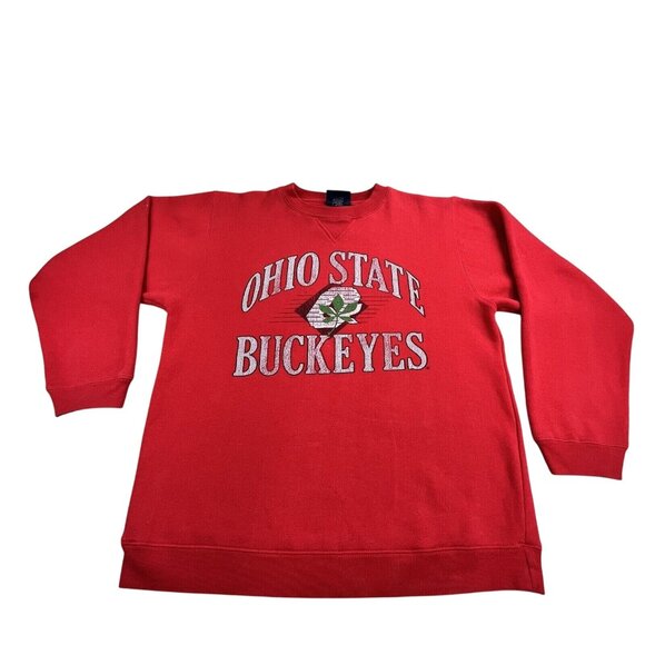 Ohio State Buckeyes Womens Small Red Sweater Sweatshirt University J. America - Picture 1 of 13